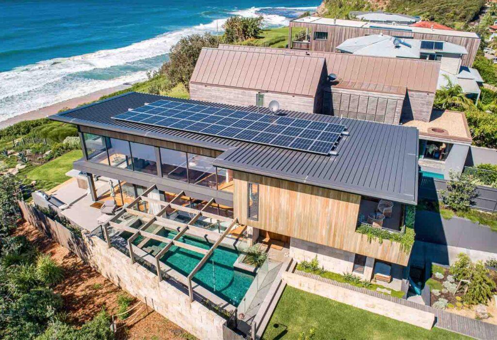 Solar panels on a roof