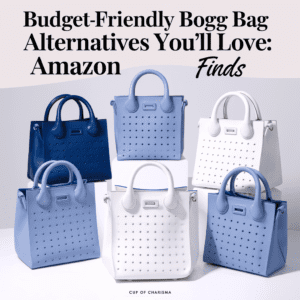 Image of various budget-friendly Bogg Bag alternatives with text overlay: "Budget-Friendly Bogg Bag Alternatives You'll Love: Amazon Finds."