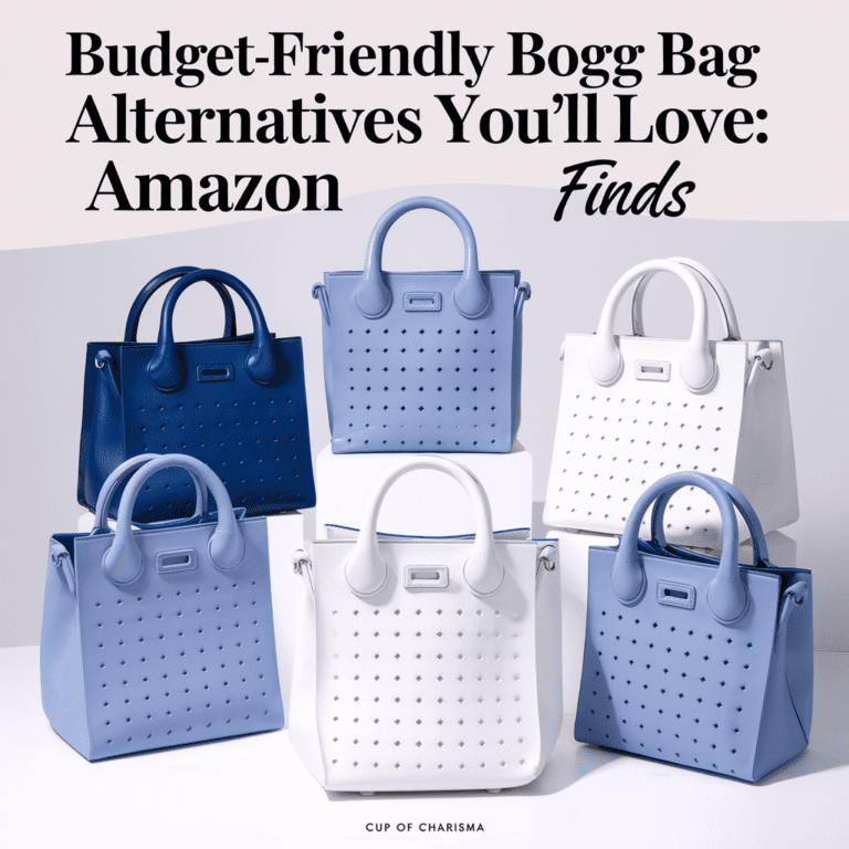 Image of various budget-friendly Bogg Bag alternatives with text overlay: "Budget-Friendly Bogg Bag Alternatives You'll Love: Amazon Finds."