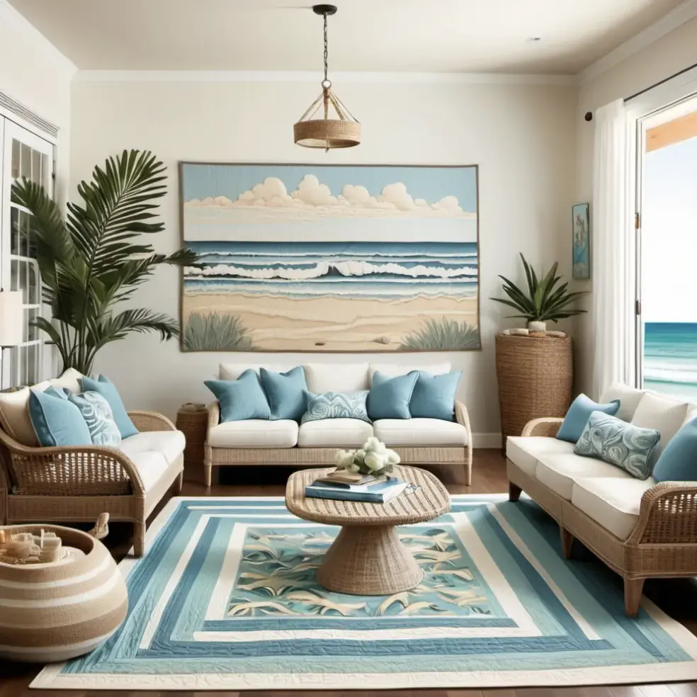 Beach-Themed Quilts or Tapestries