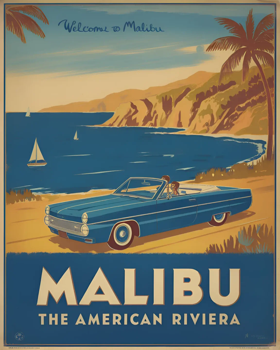 Vintage Beach Poster