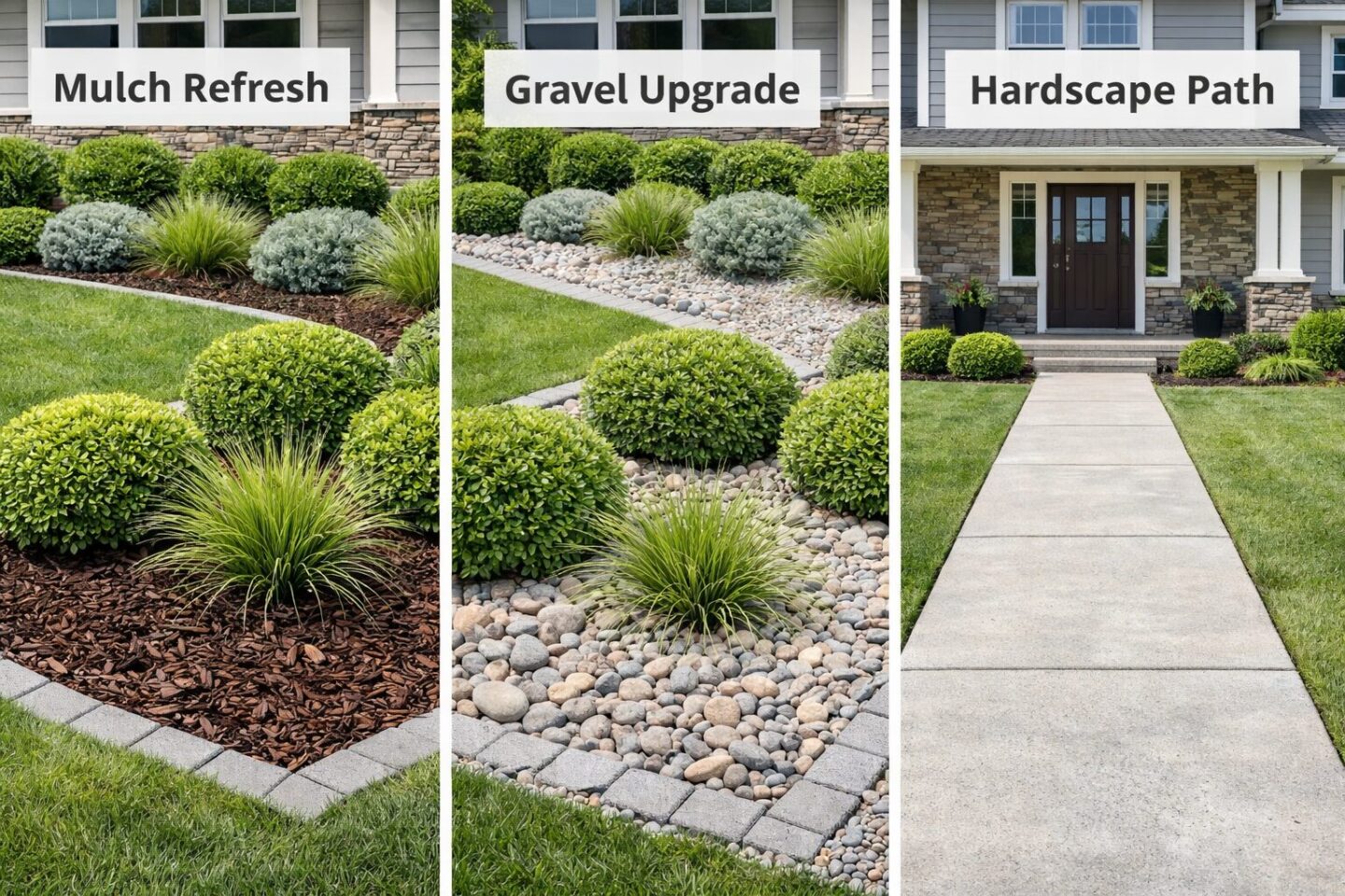 Budget tiers for front yard landscaping upgrades